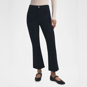 NWT Favorite Daughter The Erin Bootcut Crop Jeans Kyoto Black Size 24